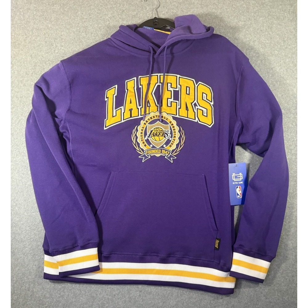 Ultra Game NBA Los Angeles Lakers Iron Hide Pullover Hoodie Large